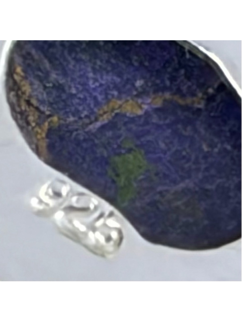 Genuine Purple Turquoise Bracelet 925 Sterling Silver New Boho Southwest Style - Picture 6 of 6